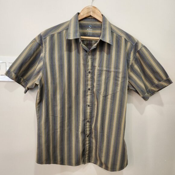 Other - Kuhl Shirt Mens Large Gray Striped Short Sleeve Casual Hiking Outdoor Walking